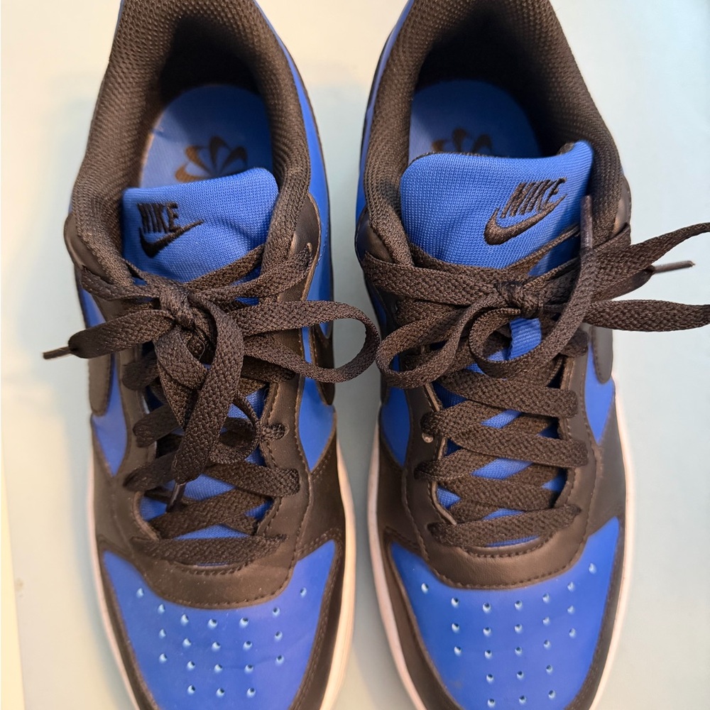 Kids Nike Court Low Sneakers in Blue and Black